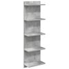 vidaXL Wandplank Betongrijs 30 x 15 x 100 cm Bewerkt hout