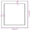 vidaXL Wastafelblad 40x40x(2-6) cm onbehandeld massief hout