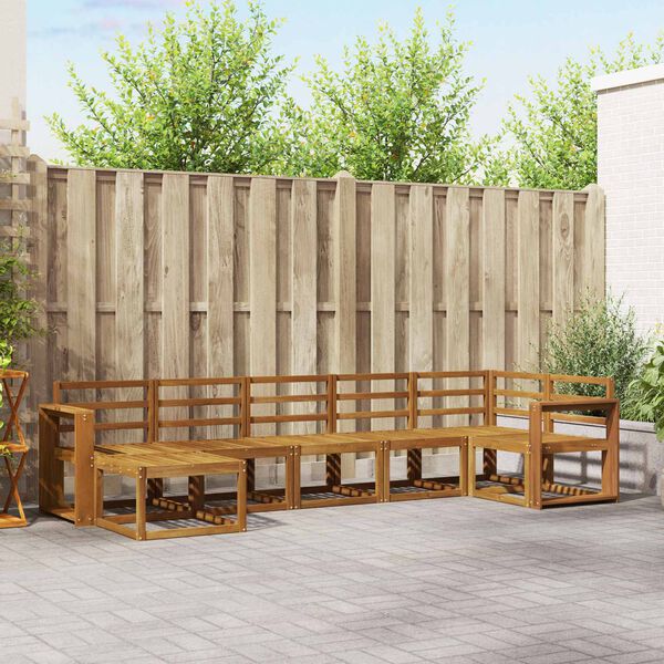 vidaXL Buiten bankenset 7 pcs Naturel Massief Acaciahout