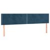 vidaXL Boxspring met matras fluweel donkerblauw 180x200 cm