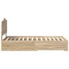 vidaXL Bedframe met hoofdeinde Sonoma Eiken 70 x 190 cm Bewerkt hout