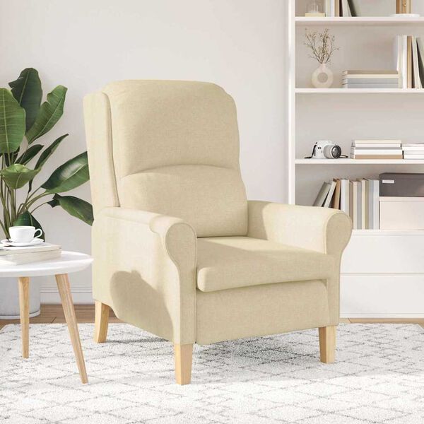 vidaXL Fauteuil Crème 76 x 94 x 102 cm Stof