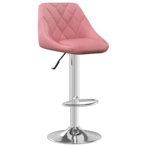 vidaXL Barkruk fluweel roze