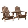 vidaXL Tuinstoelen Adirondack met tafeltje massief vurenhout bruin