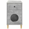 vidaXL Kattenhuis Beton 72 x 42,5 x 70 cm Bewerkt hout