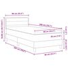 vidaXL Boxspring bed met matras met LED Taupe 90 x 200 cm Stof