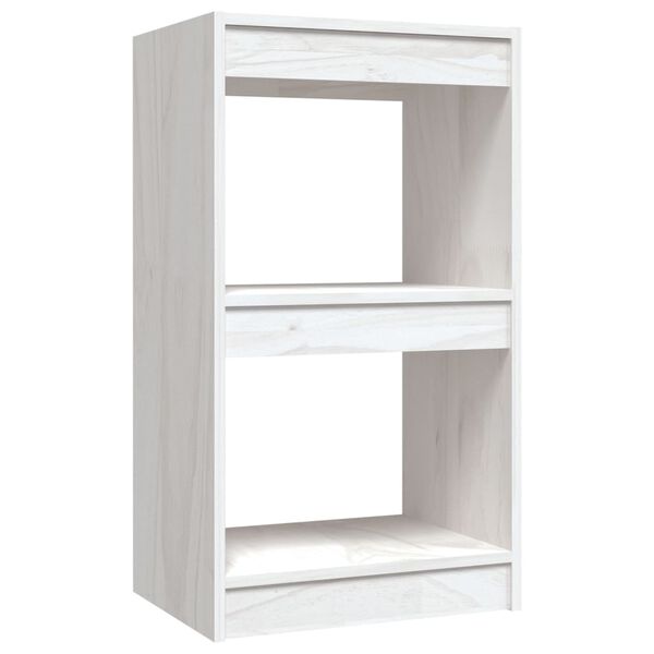 vidaXL Boekenkast 40x30x71,5 cm massief grenenhout wit