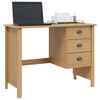 vidaXL Bureau met lades met lade Hill Honingbruin 100 x 45 x 74 cm