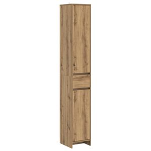 vidaXL Badkamerkast Artisanaal eiken 30 x 33 x 190 cm Bewerkt hout