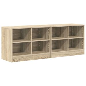 vidaXL Bed kast 2 st Sonoma Eiken 66 x 33 x 48 cm Bewerkt hout