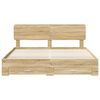 vidaXL Bedframe met hoofdeinde Sonoma Eiken 180 x 200 cm Bewerkt hout