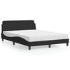 vidaXL Bed met matras "Dover" fluweel zwart 140x200 cm