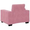 vidaXL Bank 3 pcs Roze Linnen-mix stof