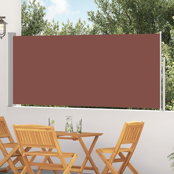 vidaXL Windscherm uittrekbaar 120x300 cm bruin