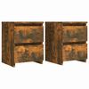 vidaXL Nachtkastjes 2 stuks Gerookt Eiken 30x30x40 cm Bewerkt Hout