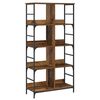 vidaXL Boekenkast 4-laags 78,5 x 33 x 153 cm metaal PB Oud hout