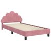 vidaXL Bedframe voor kinderen met hoofdbord Roze 90 x 200 cm Fluweel