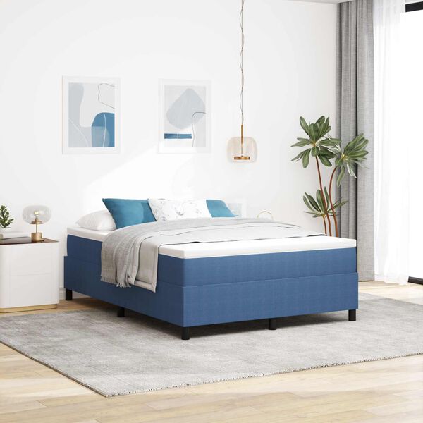 vidaXL Platform bedframe Blauw 160 x 200 cm Stof