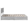 vidaXL Opslag bed met lade Grijs Sonoma 160 x 200 cm Bewerkt hout