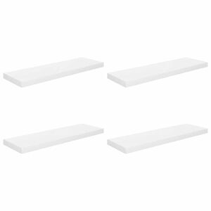 vidaXL Wandschappen zwevend 4 st 80x23,5x3,8 cm MDF hoogglans wit