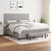 vidaXL Boxspring met matras stof lichtgrijs 180x200 cm