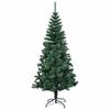 vidaXL Kunstmatig Voorverlicht Kerstboom Groen 180 cm PVC en Metaal