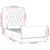 vidaXL Bedframe zonder matras 80x200 cm stof lichtgrijs