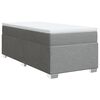 vidaXL Boxspring met matras stof lichtgrijs 80x200 cm