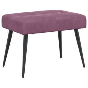 vidaXL Bank met knoopverstelling Paars 60 x 40 x 45 cm fluweel