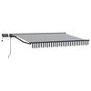 vidaXL Handmatige Luifelhouder met LED's Antraciet en Wit 3 x 2 m