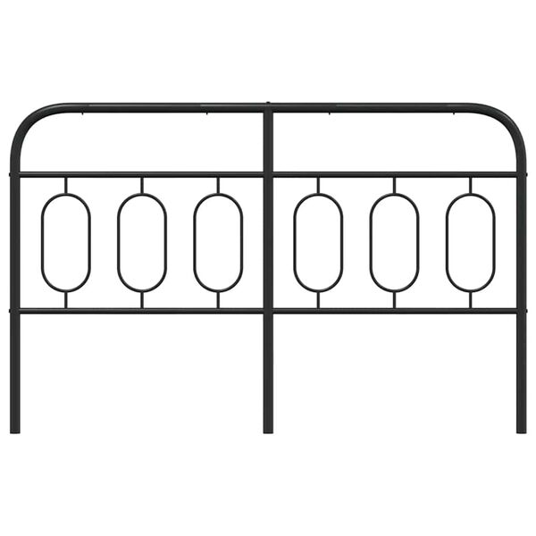 vidaXL Vervangend hoofdbord 140 cm metaal zwart