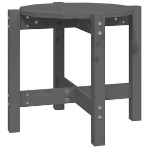 vidaXL Salontafel &Oslash; 52,5x45 cm massief grenenhout grijs