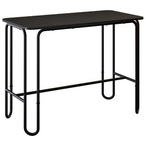 vidaXL Eettafel 100 x 50 x 75 cm Bewerkt hout Zwart Rechthoekig