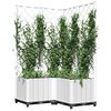 vidaXL Plantenbak met latwerk 80x80x136 cm polypropeen wit