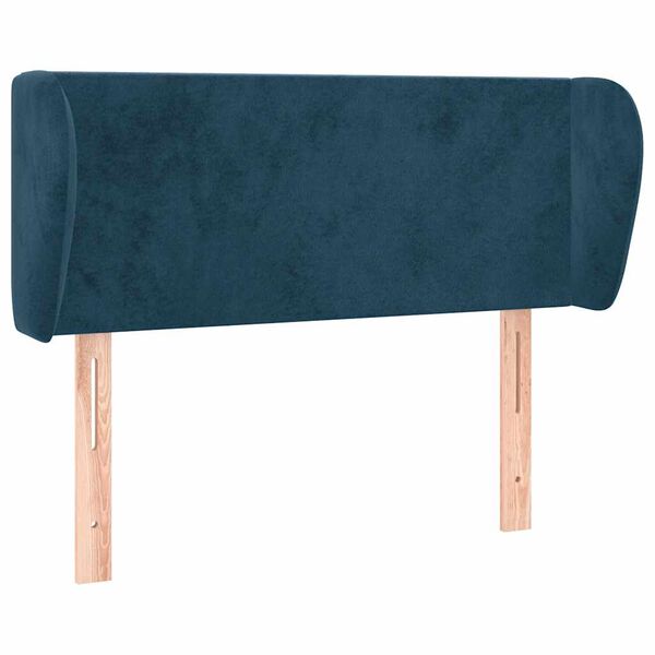 vidaXL Hoofdbord met randen 83x23x78/88 cm fluweel donkerblauw