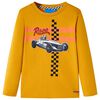 Kindershirt met lange mouwen 128 okerkleurig