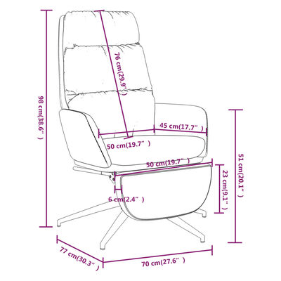 vidaXL Relaxstoel met voetensteun stof taupe