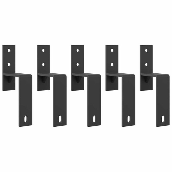 vidaXL Doos met onderdelen voor schuifdeur 213,5 cm staal zwart