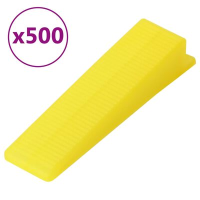 vidaXL Nivelleringssysteem voor tegels 500 wiggen 2500 klemmen 1 mm