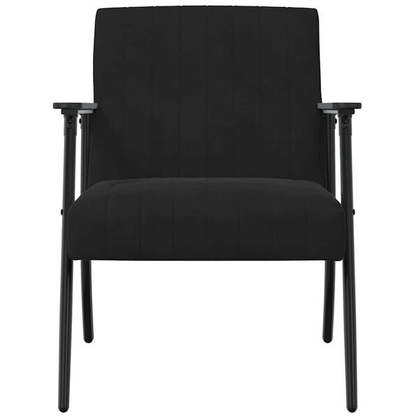 vidaXL Fauteuil Zwart 59 x 75 x 78 cm Fluweel