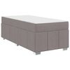 vidaXL Bedframe met matras Taupe 80 x 200 cm Stof