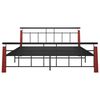 vidaXL Bedframe metaal en massief eikenhout 180x200 cm