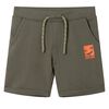 vidaXL Kindershorts met trekkoord 140 donkerkaki