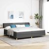 vidaXL Boxspringbed met matras Donkergrijs 200 x 200 cm Stof