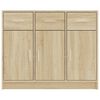 vidaXL Dressoir 91x28x75 cm bewerkt hout sonoma eikenkleurig