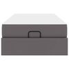 vidaXL Bedframe met matras met matras Grijs 90 x 190 cm Kunstleer