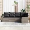 vidaXL Tuin Sofa Set met opslag 5 pcs Grijs poly rattan