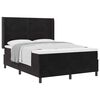 vidaXL Boxspringbed met matras Zwart 140 x 200 cm Fluweel
