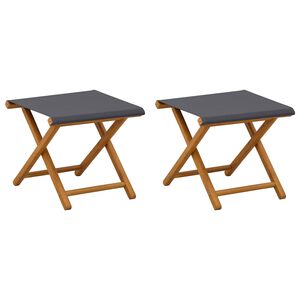 vidaXL Ligstoel 2 pcs massief eucalyptushout Grijs