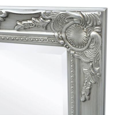 vidaXL Wandspiegel Barok 100 x 50 cm zilver
